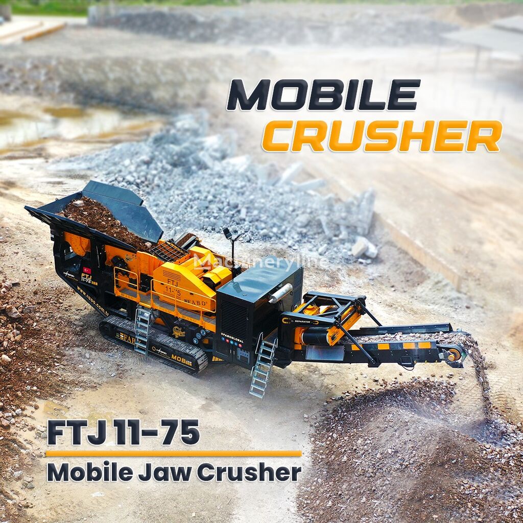 concasseur FABO FTJ 11-75 MOBILE JAW CRUSHER 150-300 TPH | AVAILABLE IN STOCK neuf