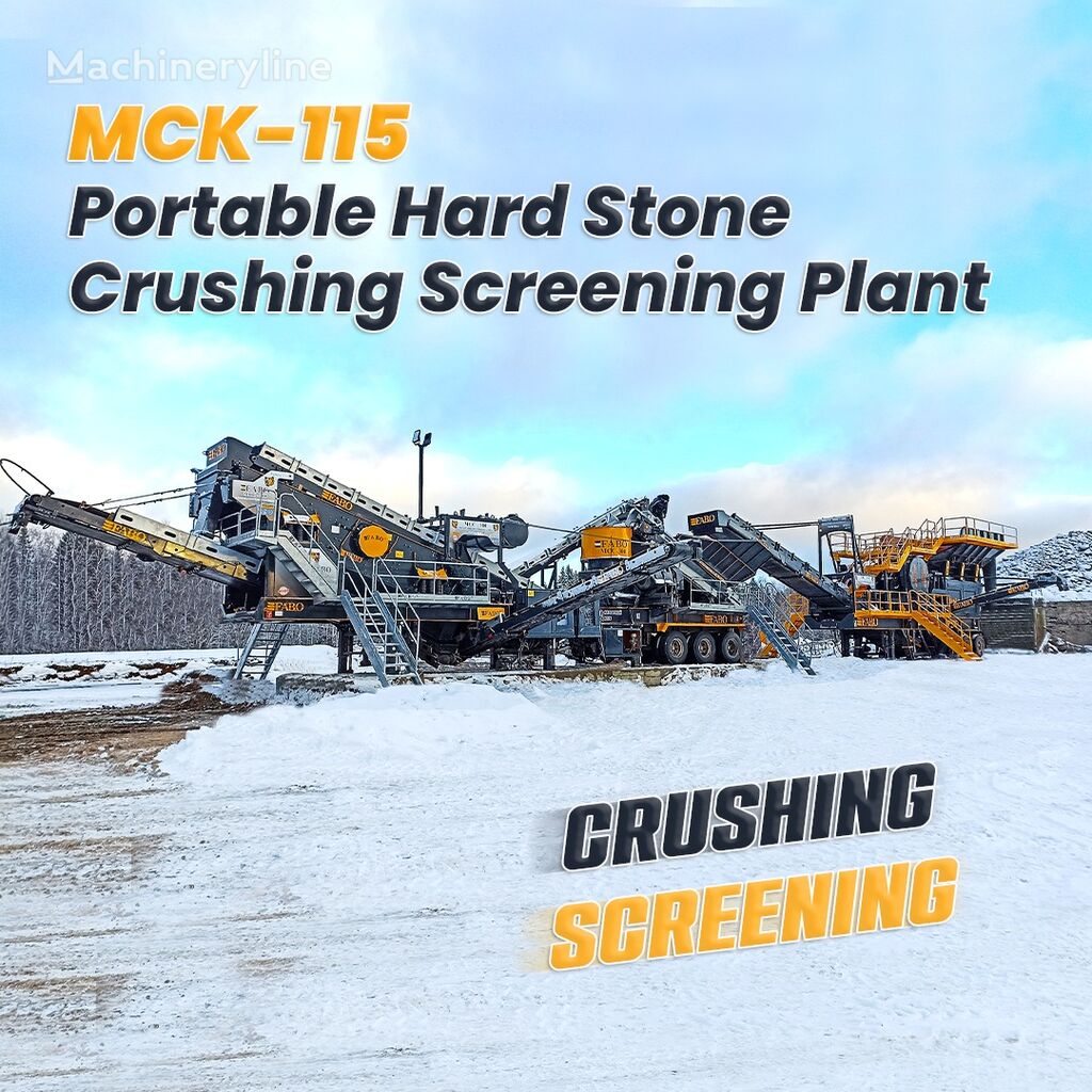 concasseur FABO  MCK-115 HARDSTONE CRUSHING SCREENING PLANT 180-300 TPH neuf