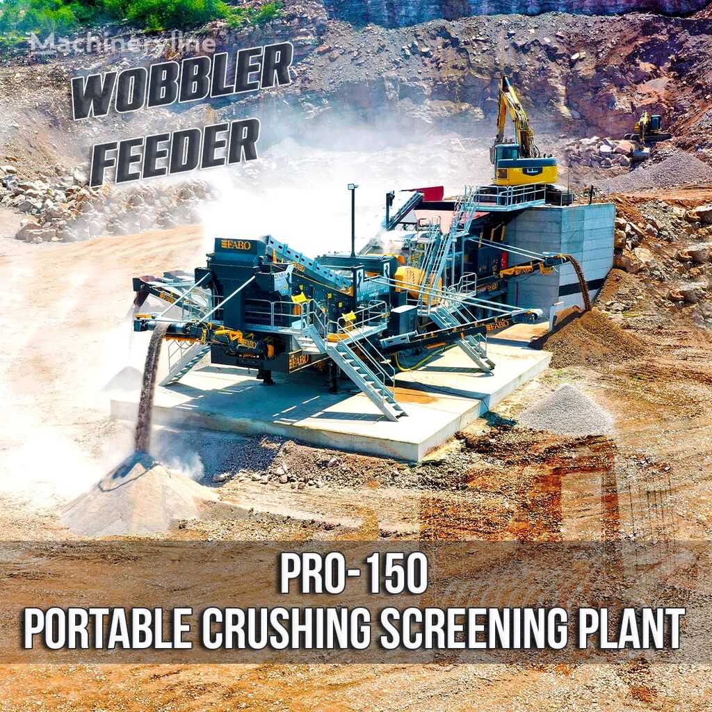 concasseur FABO PRO-150 MOBILE CRUSHING SCREENING PLANT WITH WOBBLER FEEDER neuf