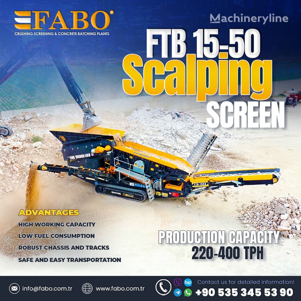 concasseur mobile FABO FTB 15-50 MOBILE SCALPING SCREEN neuf