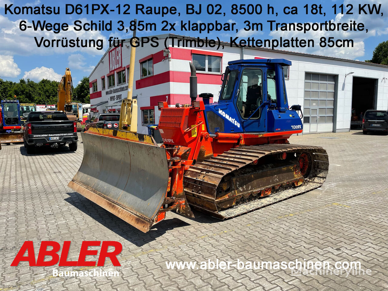 bulldozer Komatsu D61PX-12 Raupe 6-Wege Vorrüstung GPS 3m Transportbreite