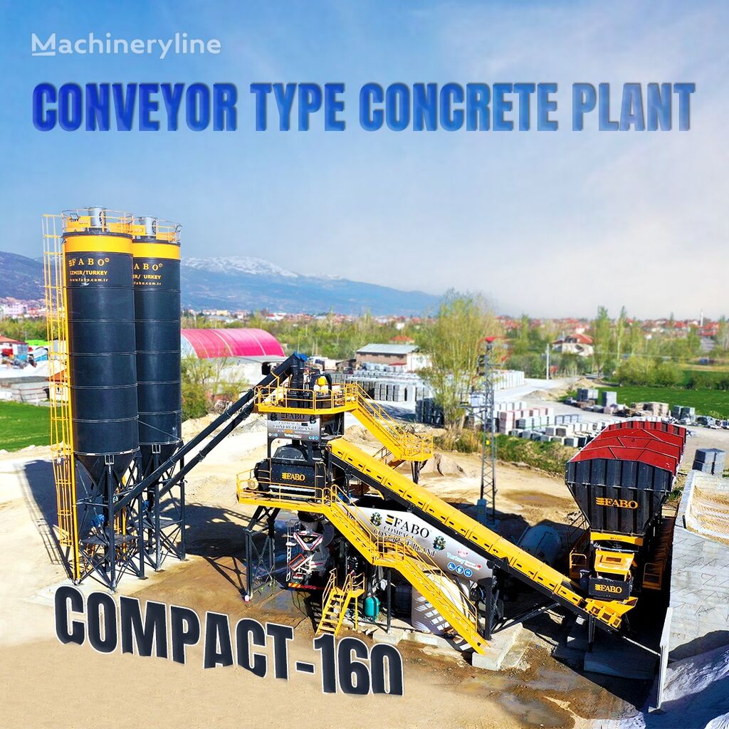 centrale à béton FABO  COMPACT-160 CONCRETE PLANT | CONVEYOR TYPE | Ready in Stock neuve