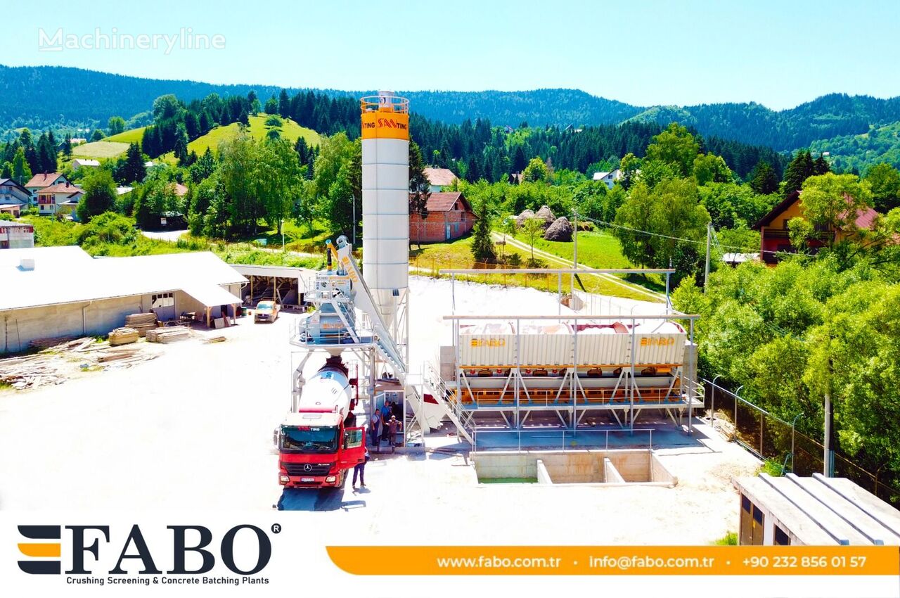 centrale à béton FABO SKIP SYSTEM CONCRETE BATCHING PLANT | 110m3/h Capacity |  STOCK neuve