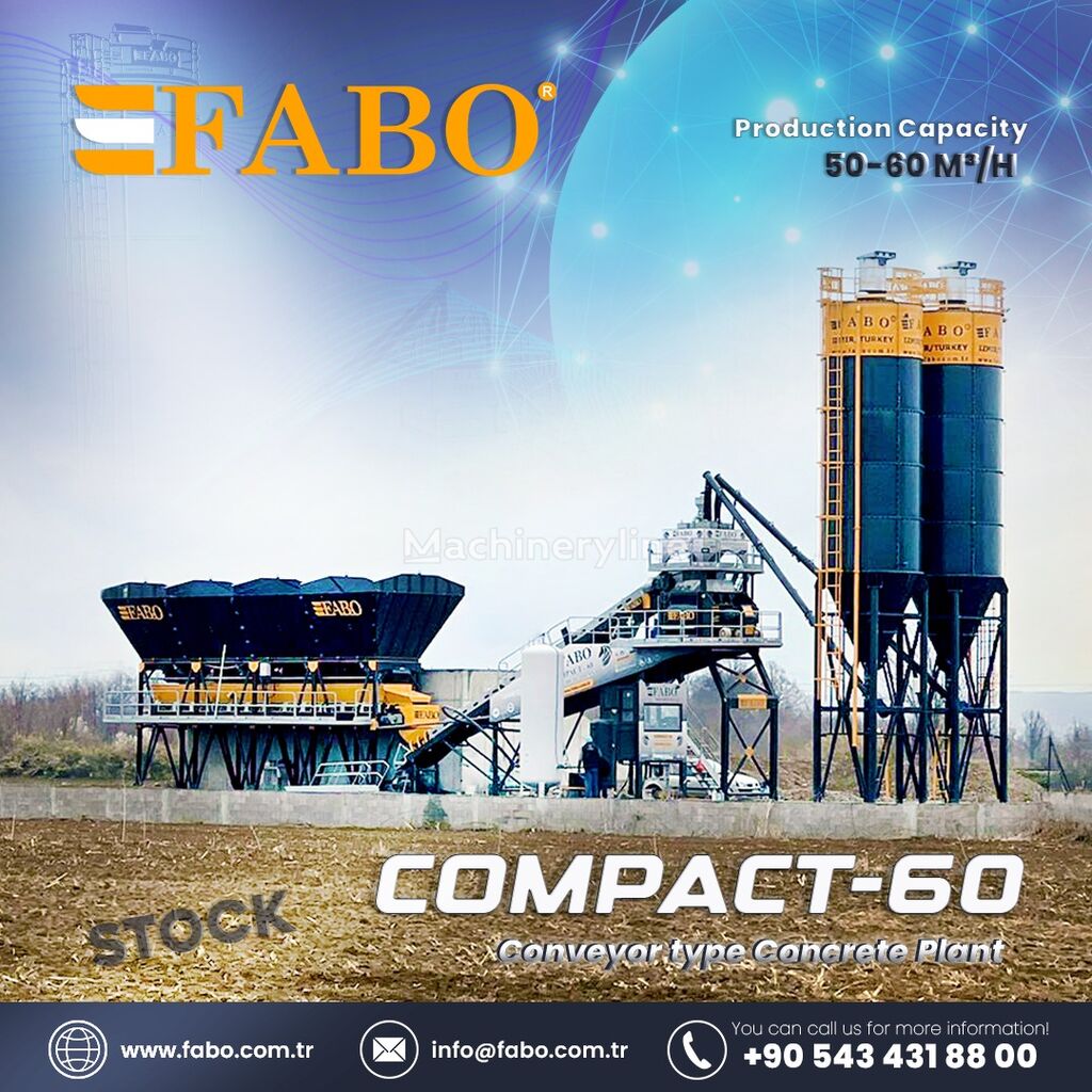 centrale à béton FABO BETONNYY ZAVOD FABOMIX COMPACT-60 | NOVYY PROEKT neuve