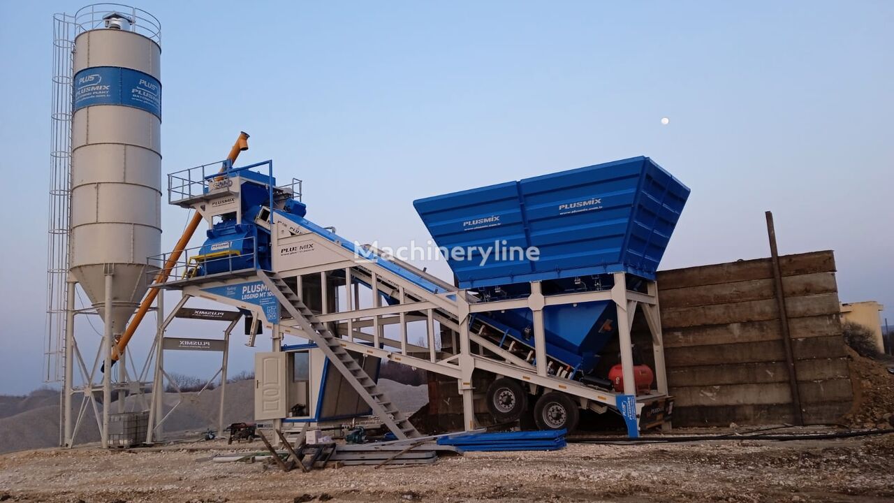 centrale à béton Plusmix 100 m³/hour MOBILE Concrete Plant - BETONNYY ZAVOD - CENTRALE A neuve