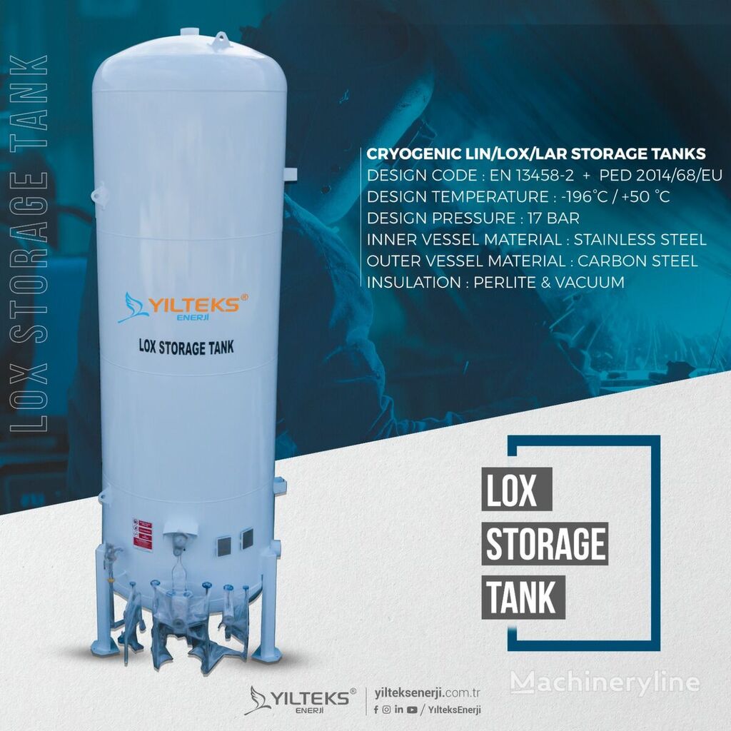 équipement à gaz Yılteks Cryogenic Tanks - LIN,LOX,LAR,LCO2 neuf