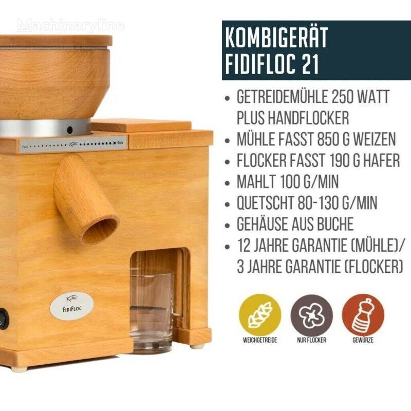 moulin à farine Komo FidiFloc 21 Kombigerät neuf